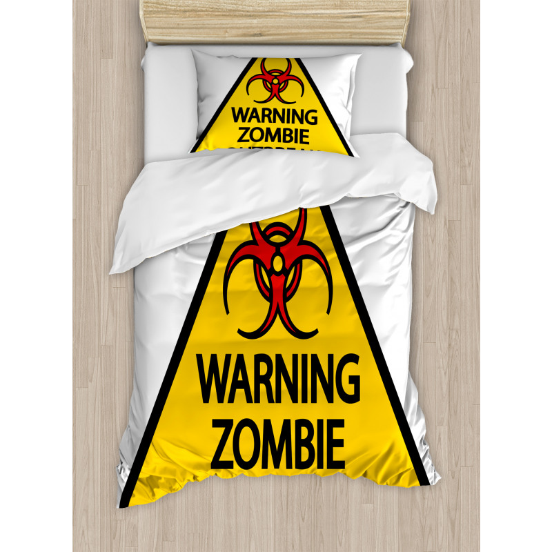 Warning Outbreak Duvet Cover Set