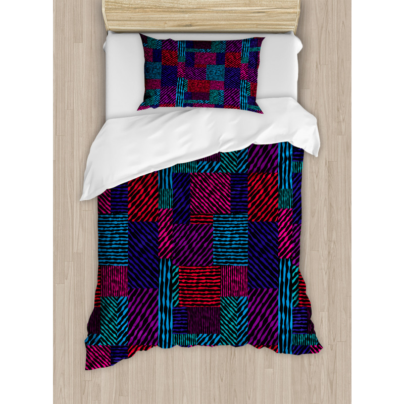 Trippy Modern Wavy Duvet Cover Set