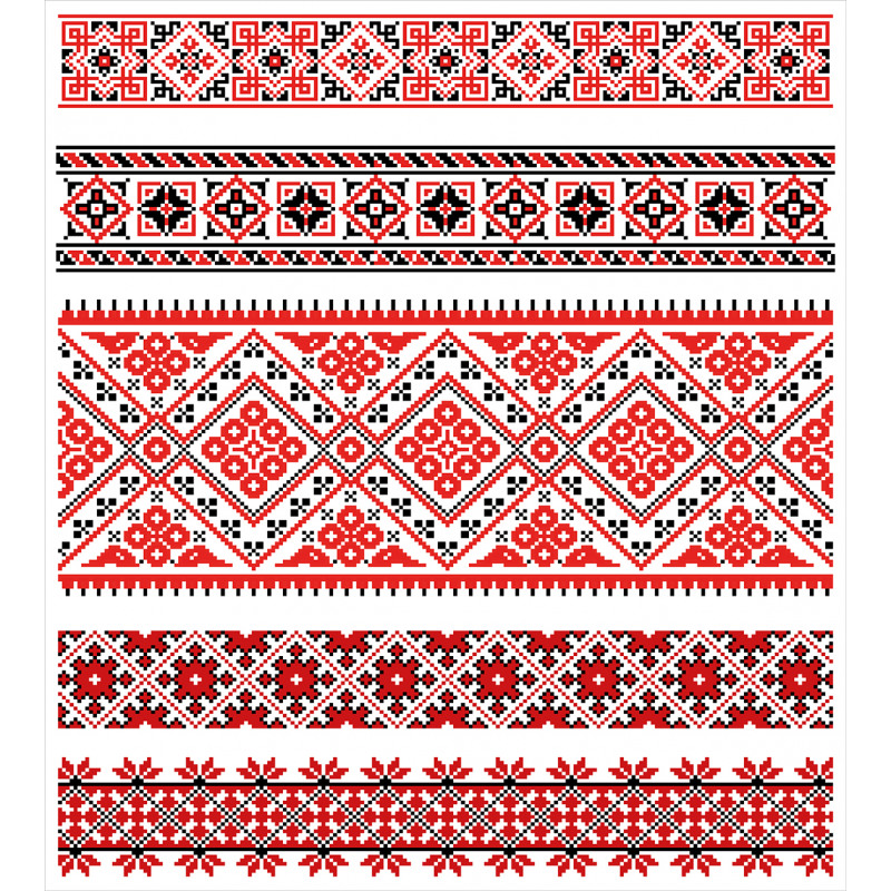 Ukranian Ornate Borders Duvet Cover Set