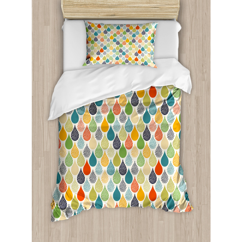 Colorful Large Drops Duvet Cover Set