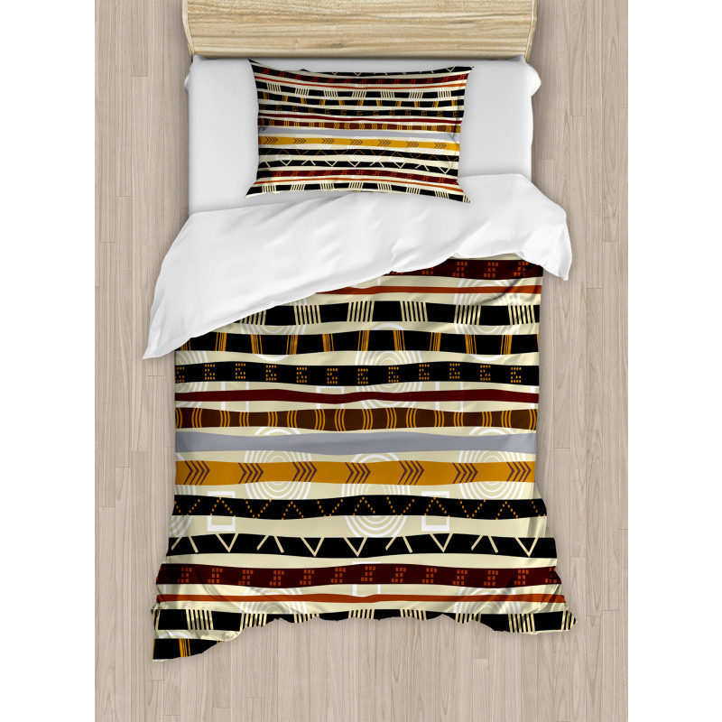 Trippy Geometric Figures Duvet Cover Set