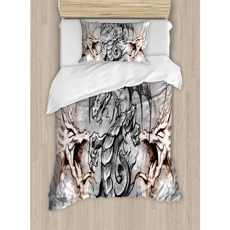 Scary Creature Sketch Duvet Cover Set