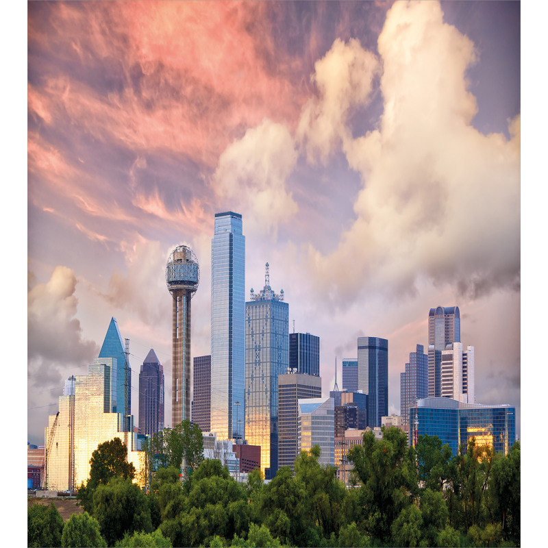 Dallas Skyline Duvet Cover Set
