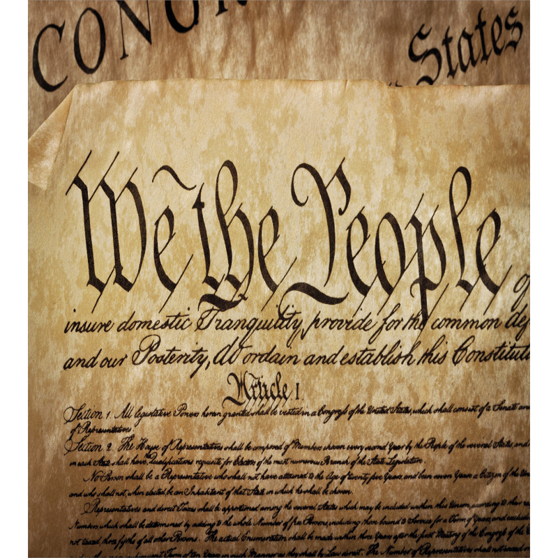 Constitution Text Duvet Cover Set
