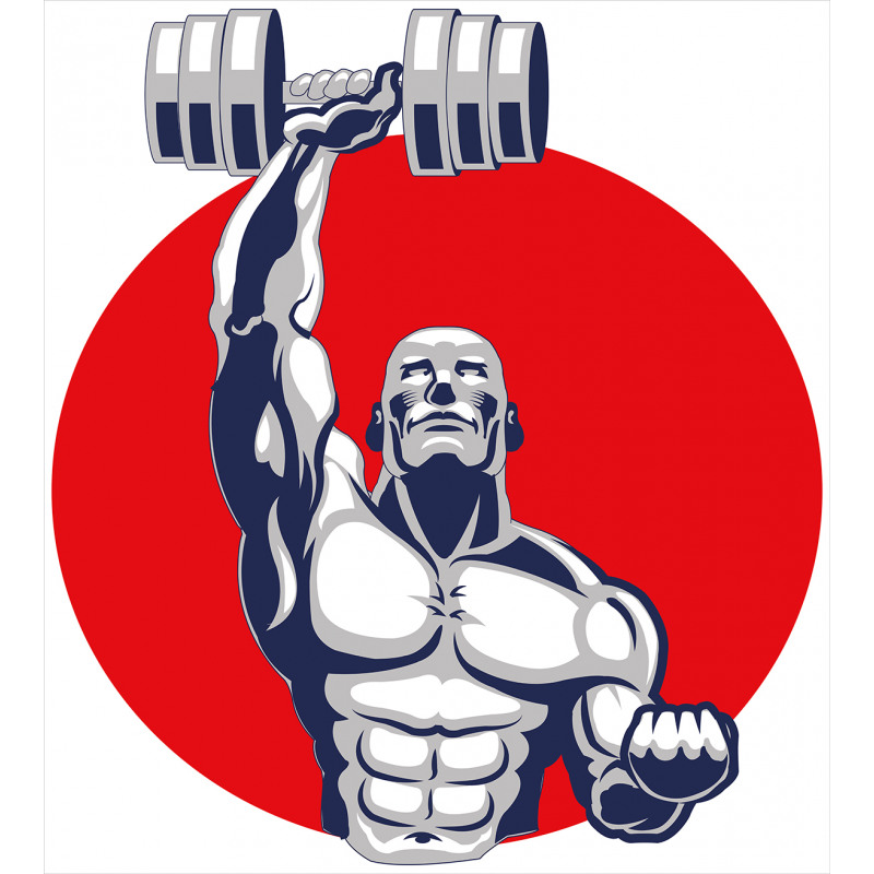 Muscular Man Lifting Duvet Cover Set