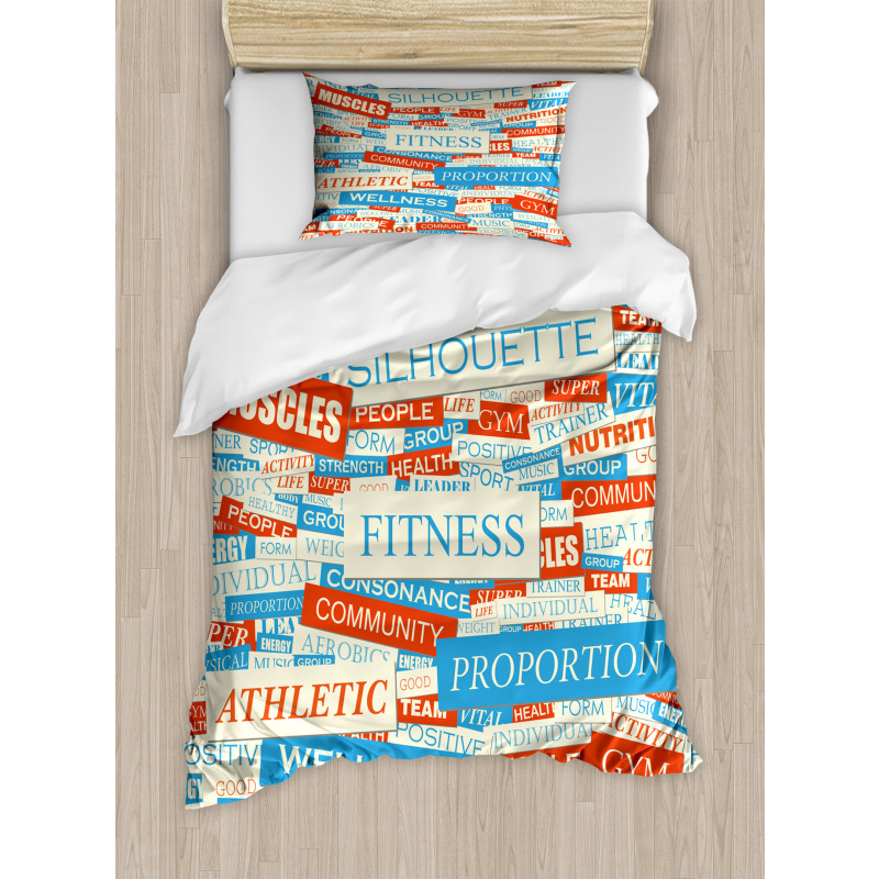 Words Bodycare Collage Duvet Cover Set