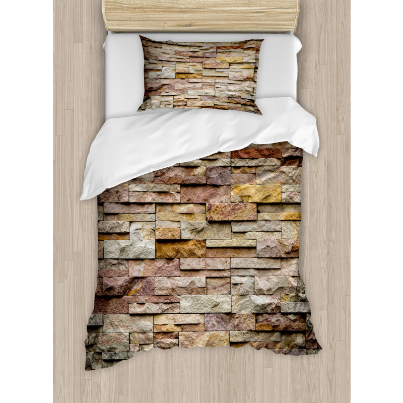 Urban Brick Slate Wall Duvet Cover Set