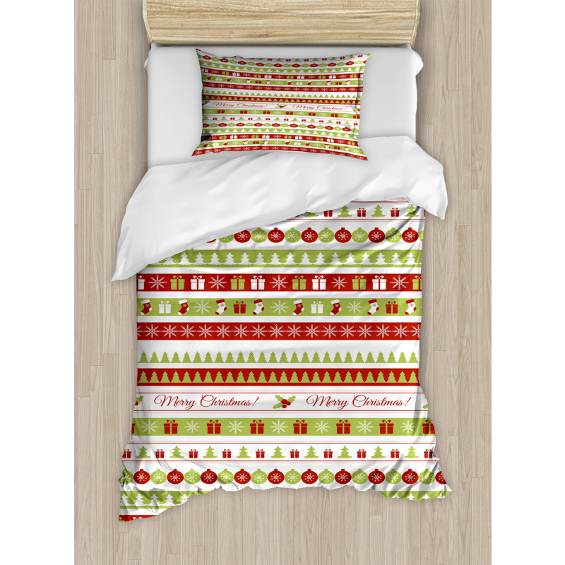 Xmas Words Ceremony Duvet Cover Set