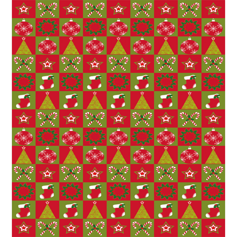 Xmas Eve Ornaments Duvet Cover Set