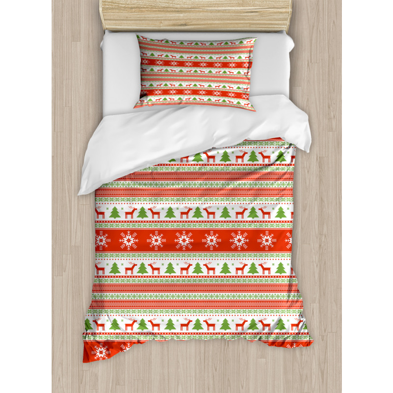 Reindeer Snowflake Duvet Cover Set