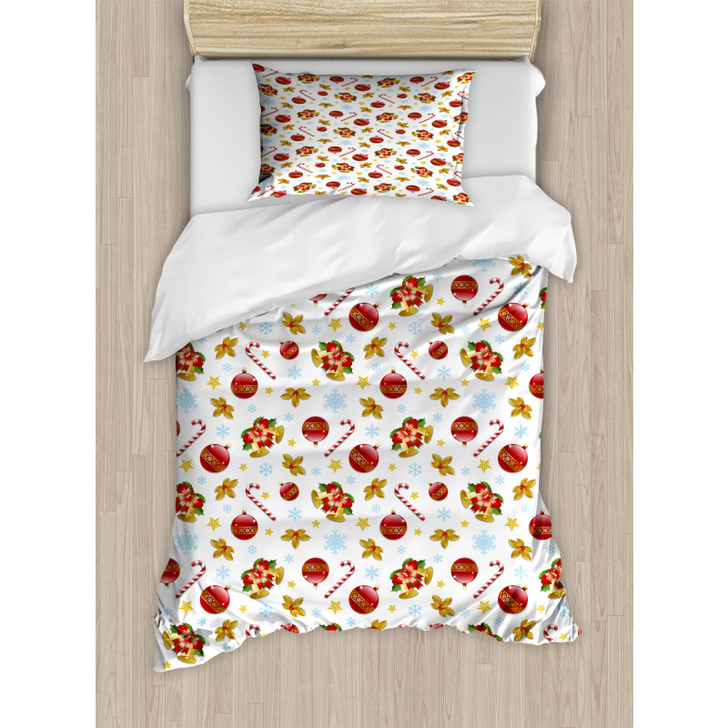 Xmas Ornaments Bells Duvet Cover Set