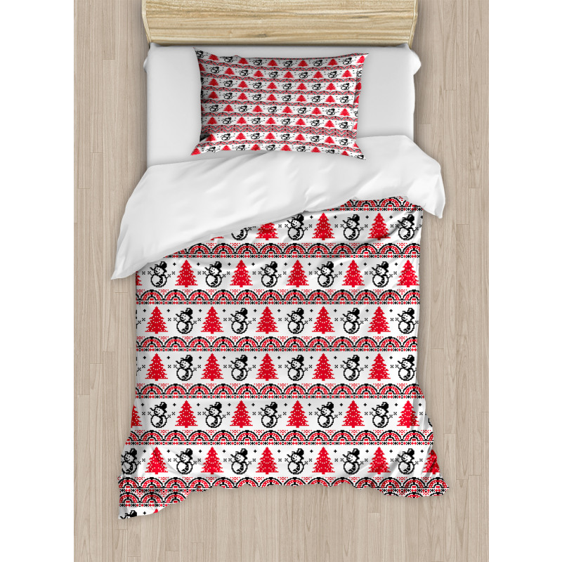 Pixel Nordic Pattern Duvet Cover Set