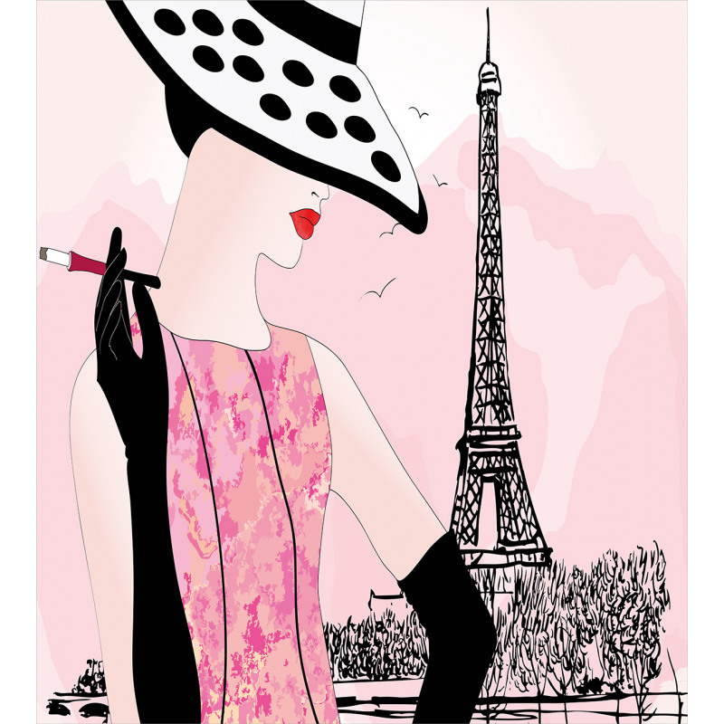 Woman Eiffel Tower Duvet Cover Set