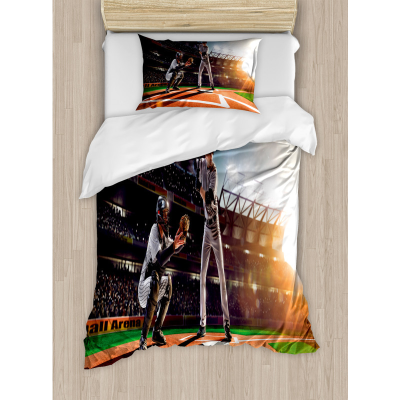 Baseball Player Game Duvet Cover Set