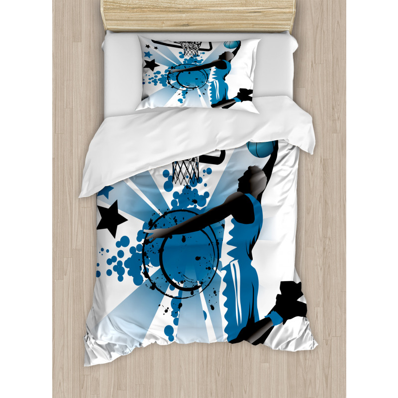 Jumping Player Stars Duvet Cover Set