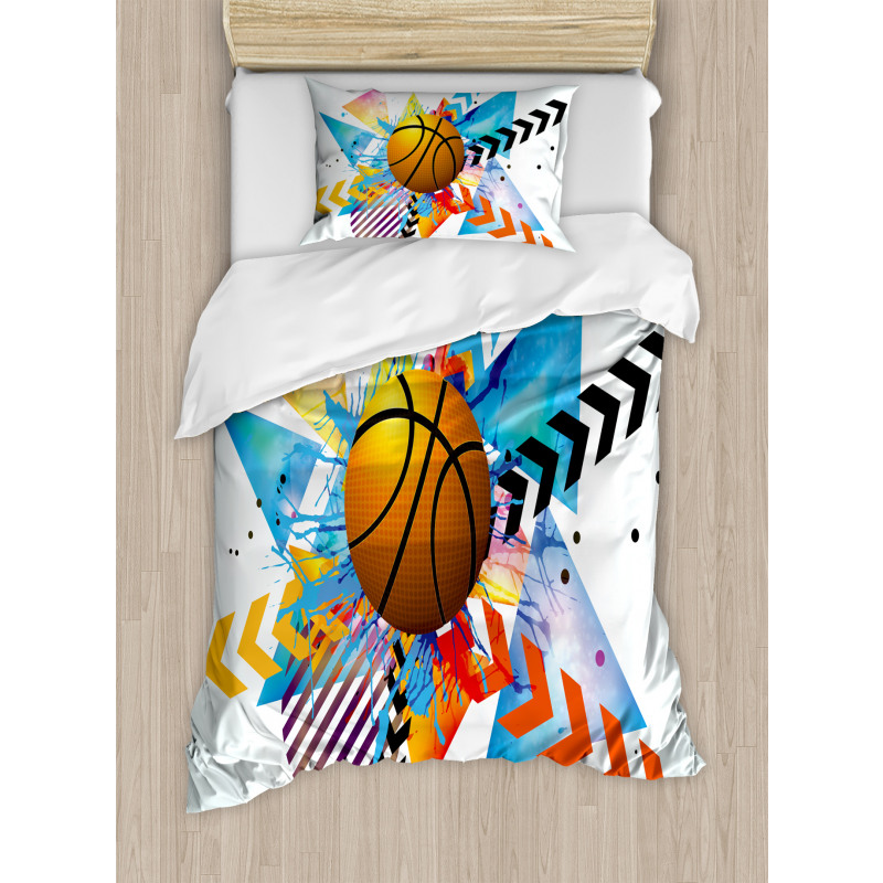 Ball Zigzag Geometric Duvet Cover Set