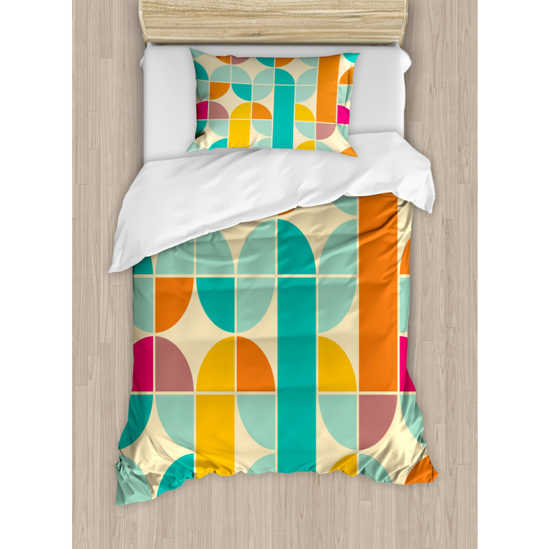 Funky Mosaic Forms Duvet Cover Set