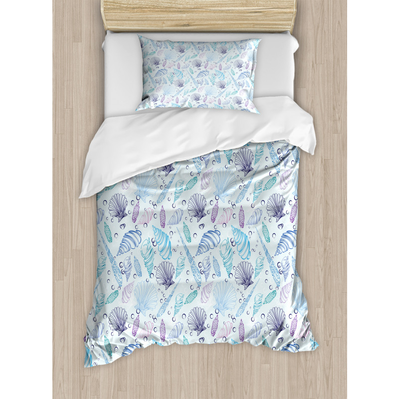 Seashells Bubble Ocean Duvet Cover Set