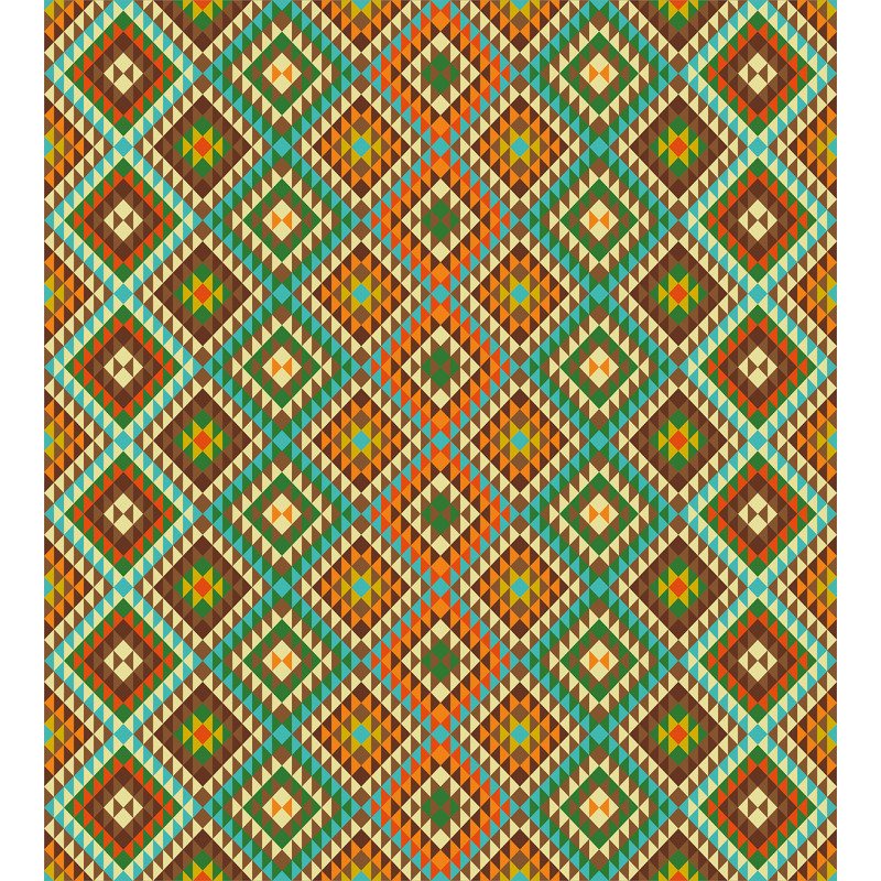 Mosaic Folkloric Ethnic Duvet Cover Set