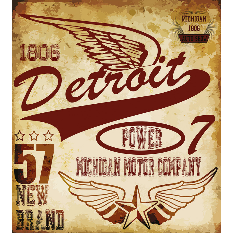 Vintage Michigan Auto Duvet Cover Set