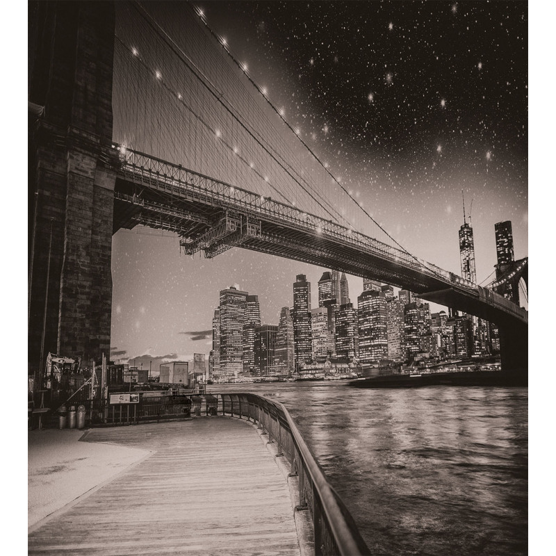 Brooklyn Bridge Night Duvet Cover Set