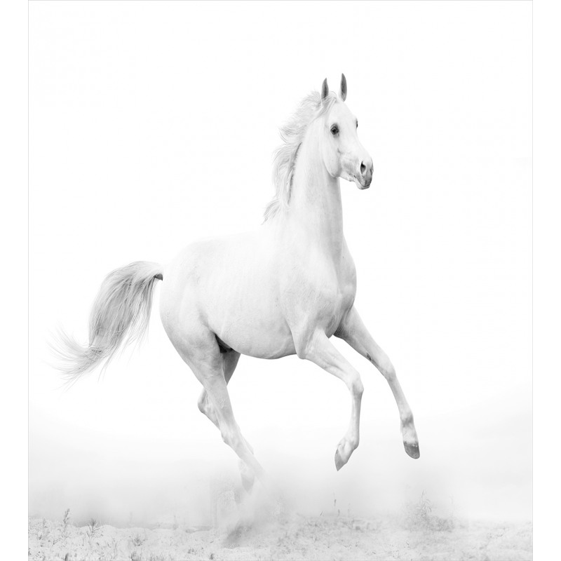 White Stallion Duvet Cover Set