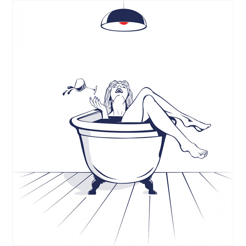 Young Woman in Bathtub Art Duvet Cover Set