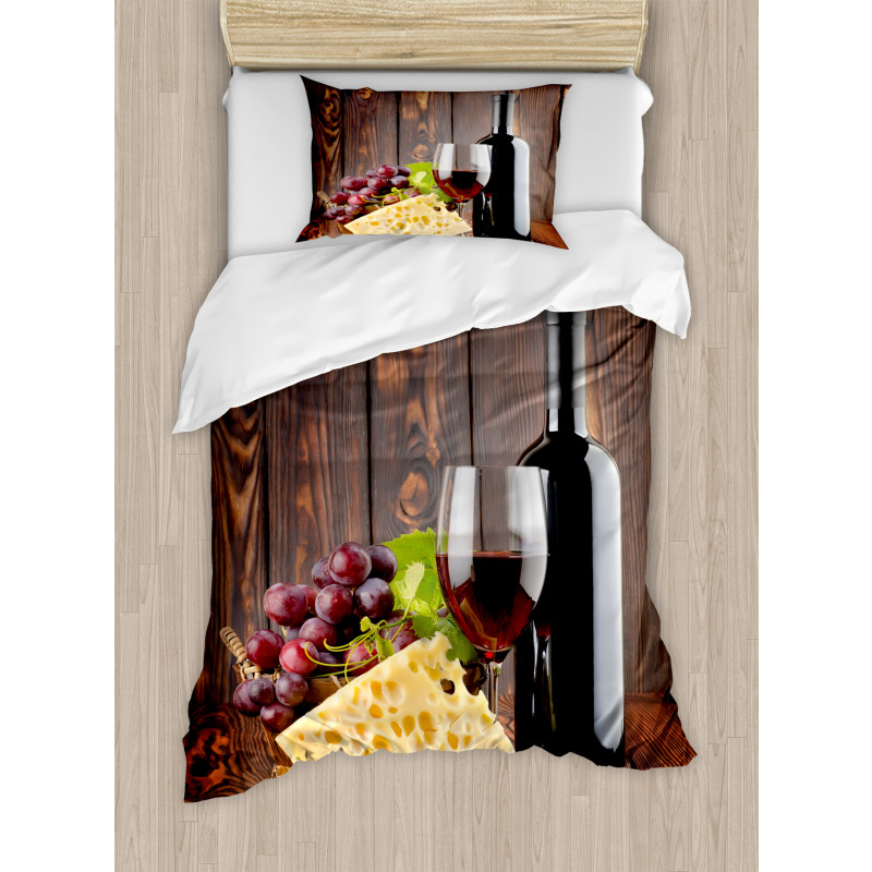 Cabernet Bottle Cheese Duvet Cover Set