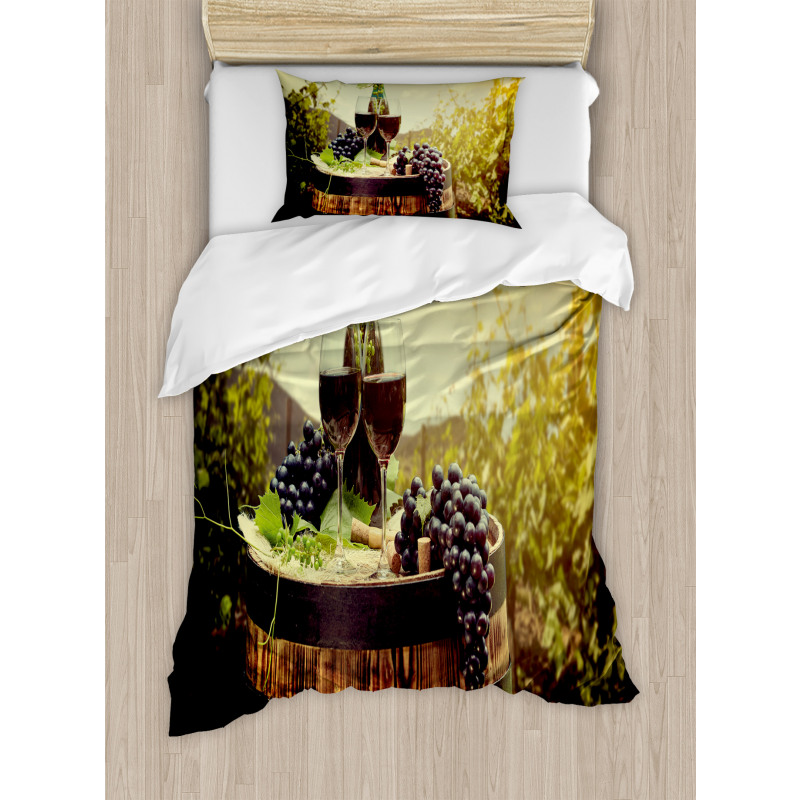 Scenic Tuscany Vineyard Duvet Cover Set