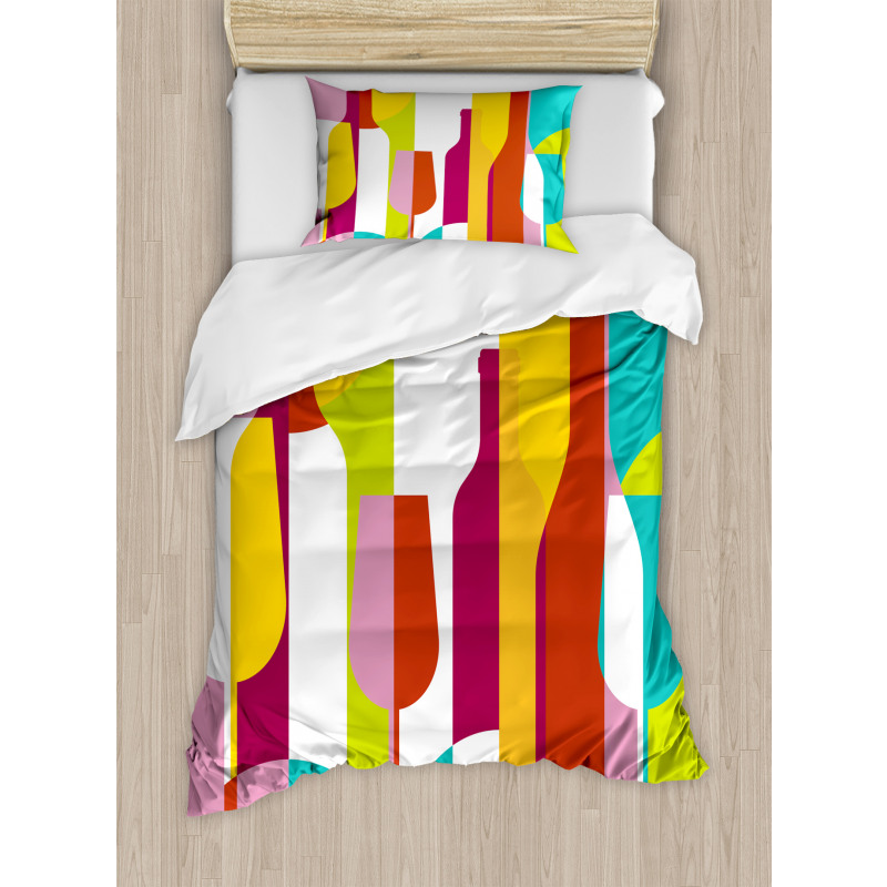 Colorful Abstract Drinks Duvet Cover Set