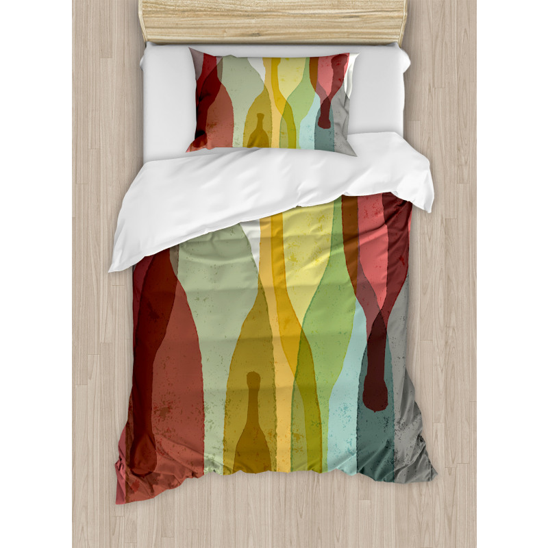 Abstract Colorful Bottles Duvet Cover Set