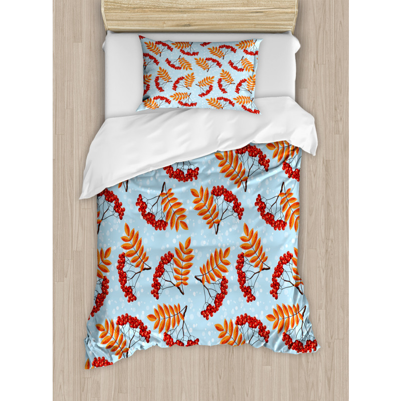 Dried Leaf Bunch of Berry Duvet Cover Set