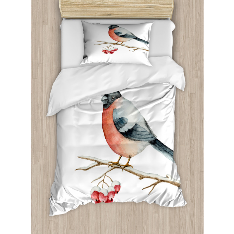 Wild Bird Watercolor Duvet Cover Set