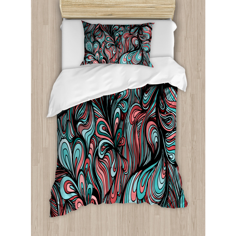 Shapes with Dim Colors Duvet Cover Set