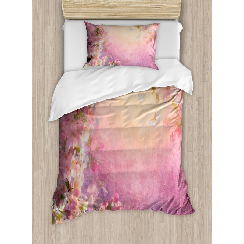 Enchanted Blossom Petals Duvet Cover Set