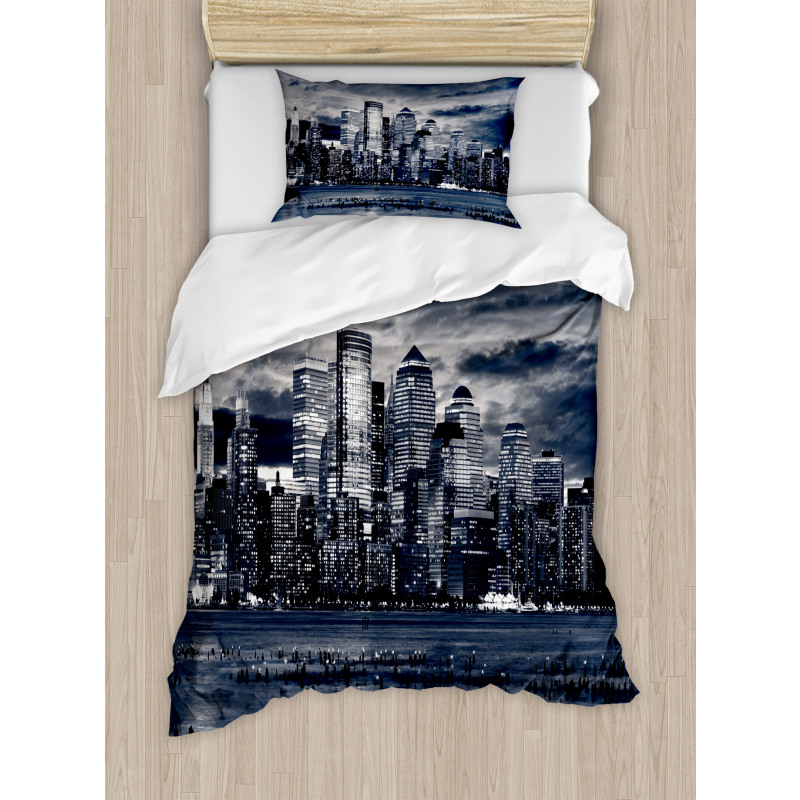 Dramatic View NYC Skyline Duvet Cover Set