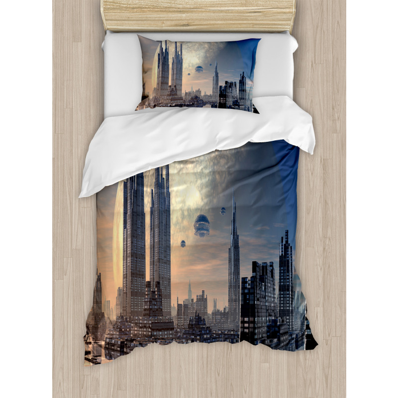 Spacecraft in Formation Duvet Cover Set