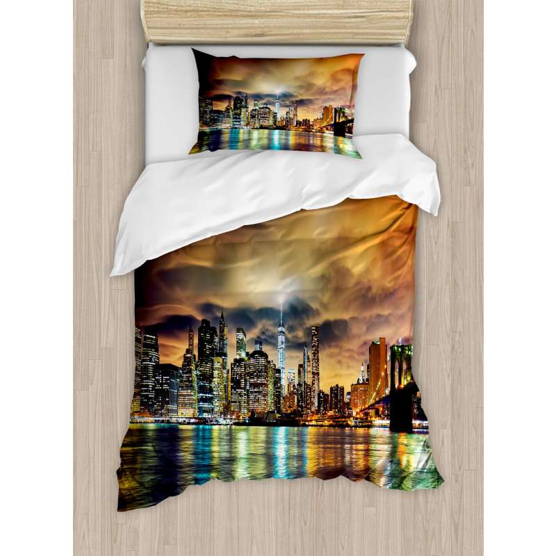 Fantasy Sky NYC Sunset Duvet Cover Set