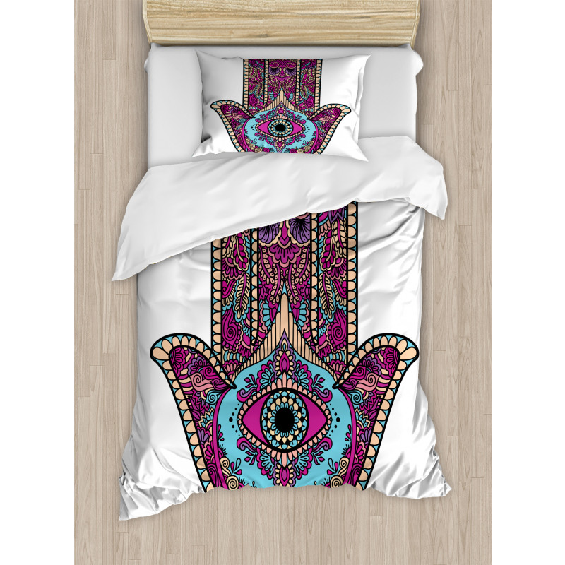 Doodle Swirls Evil Eye Duvet Cover Set