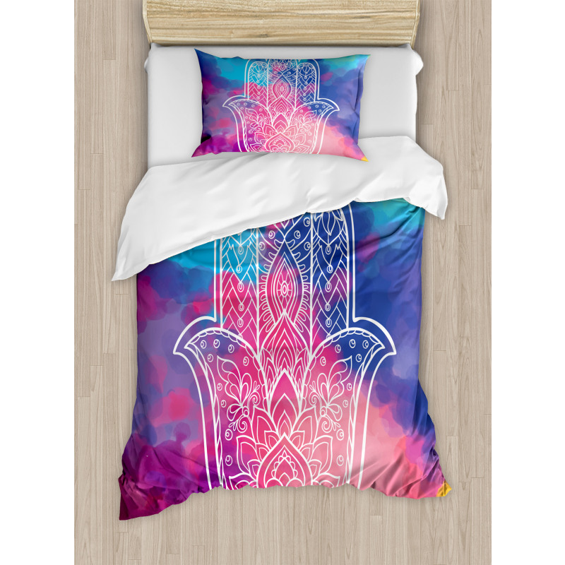 Watercolor Gentle Swirls Duvet Cover Set