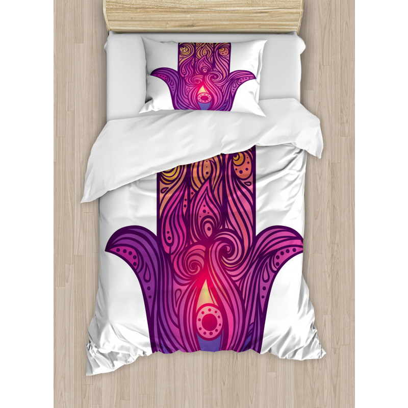 Vivid Floral Aura Energy Duvet Cover Set