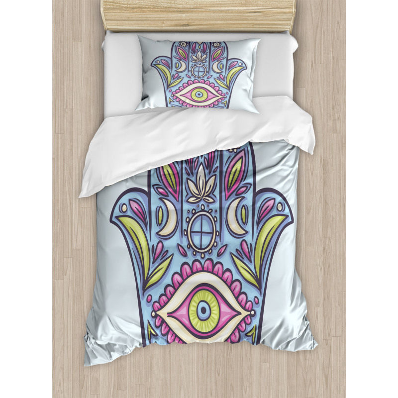 Spring Bloom Style Doodle Duvet Cover Set