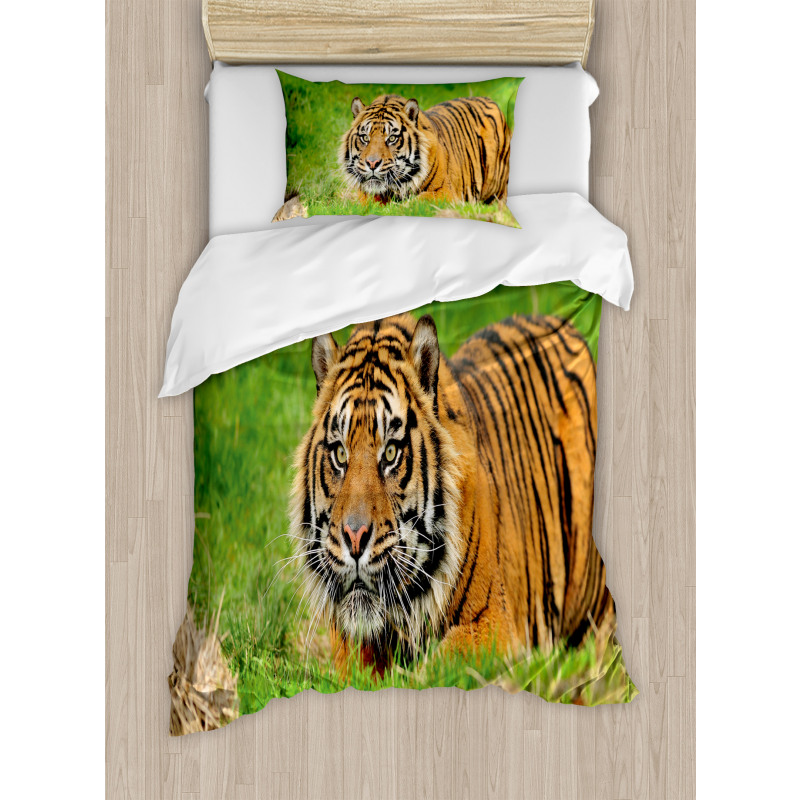 Sumatran Feline Ambush Duvet Cover Set