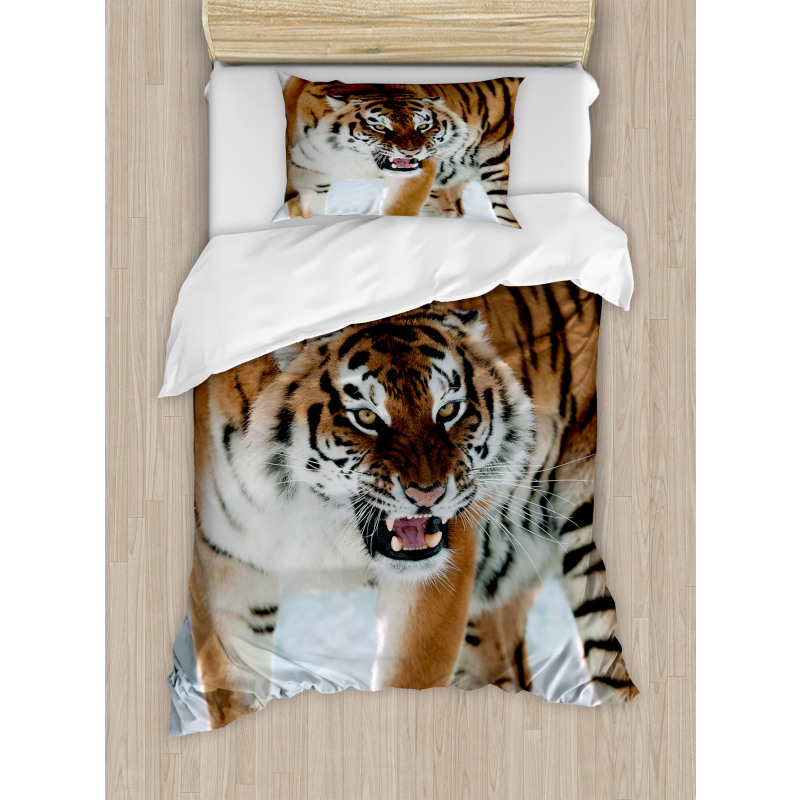 Siberian Predator Feline Duvet Cover Set