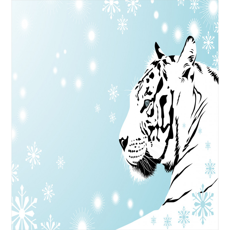 White Beast on Snowy Land Duvet Cover Set