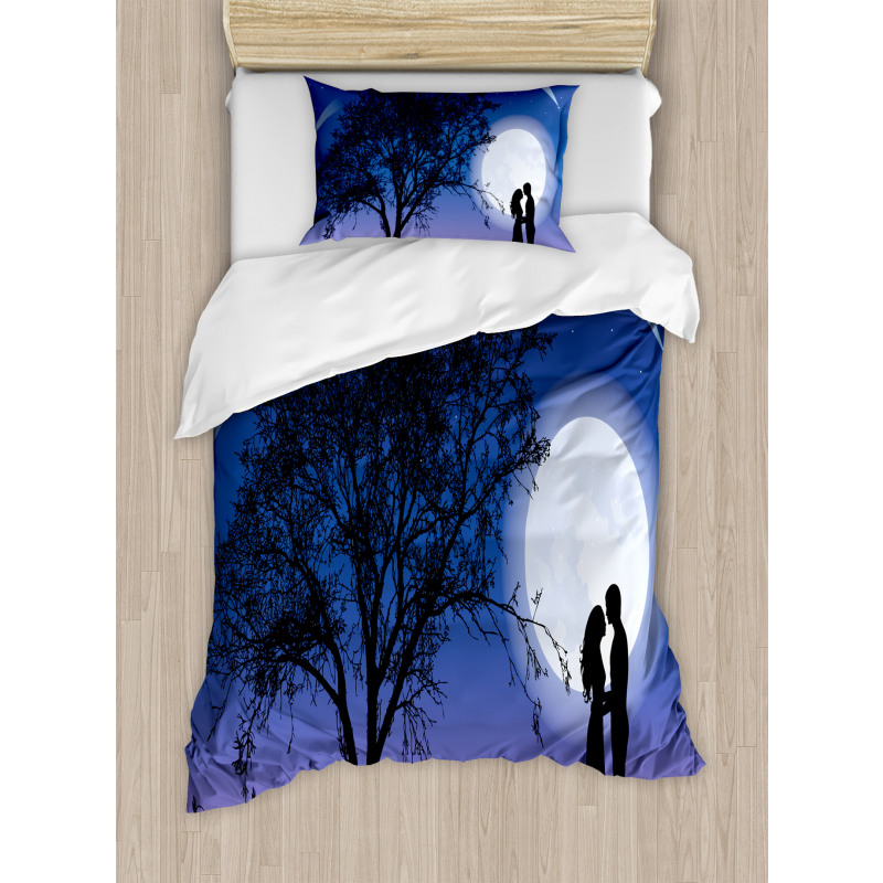 Romantic Man Woman Hug Duvet Cover Set