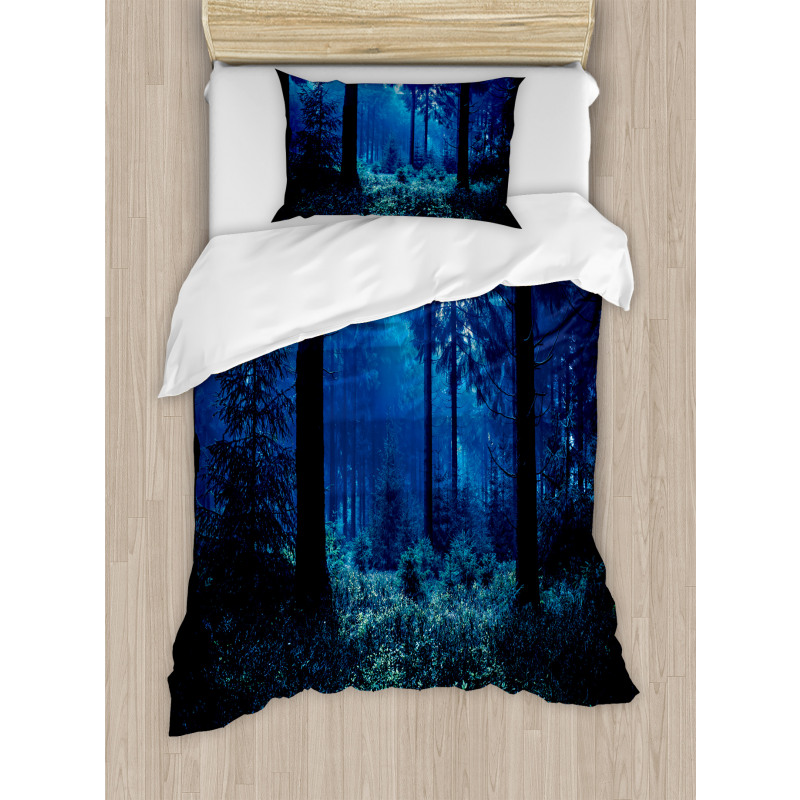 Misty Fall Nature Scenery Duvet Cover Set