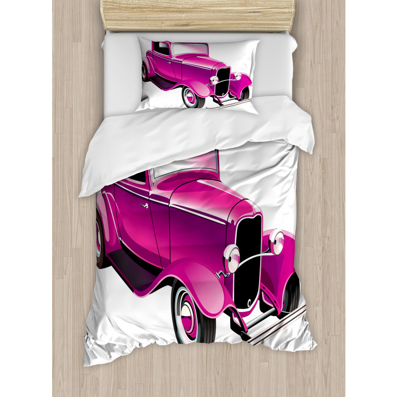 Vintage Muscle Car Duvet Cover Set