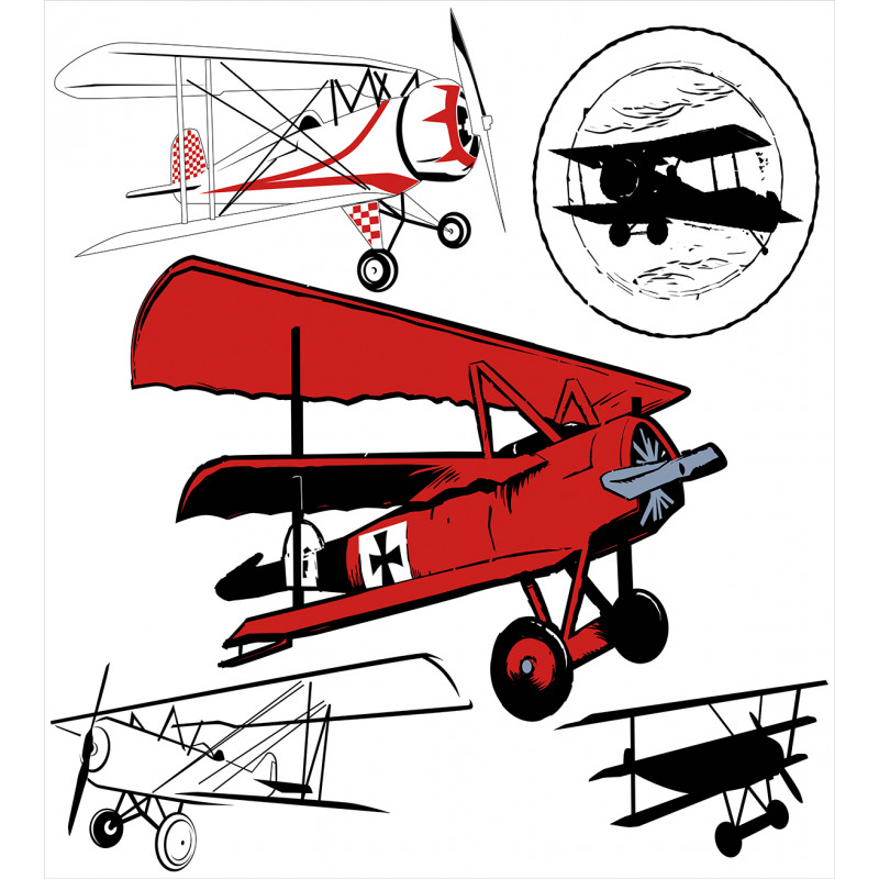 Biplanes Set Duvet Cover Set