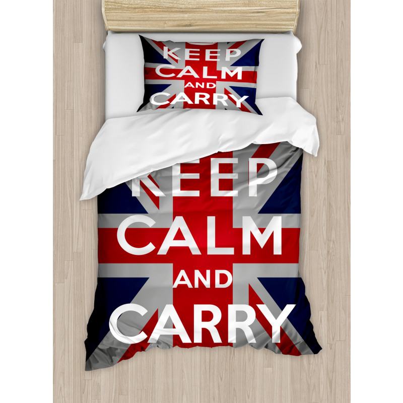 Words Crown UK Flag Duvet Cover Set